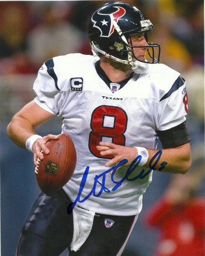 MATT SCHAUB HOUSTON TEXANS,ATLANTA FALCONS,SIGNED,AUTOGRAPHED 8X10,PHOTO,COA WITH PROOF,PIC