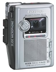 Panasonic RQ-L31 Portable Cassette Recorder with Slide Microphone