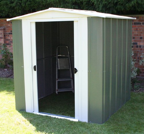Ontario 6ft x 6ft Metal Shed With Double Sliding Doors