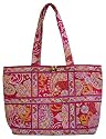 Vera Bradley Raspberry Fizz Large Tic Tac Tote