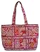 Vera Bradley Raspberry Fizz Large Tic Tac Tote