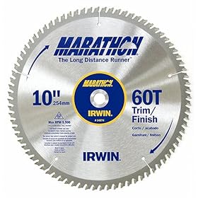 Irwin Industrial Tools 14074 10-Inch 60-Teeth 5/8-Inch Arbor Miter and Table Saw Blade