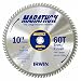 Irwin Industrial Tools 14074 10-Inch 60-Teeth 5/8-Inch Arbor Miter and Table Saw Blade