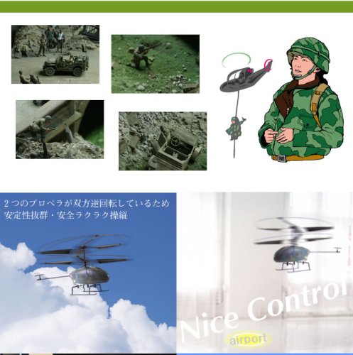 ラジコンヘリ OH-6型仕様　迷彩ボディがカッコイイ！そのまま飾ればお部屋のインテリアにも