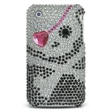 Silver & Black Skull Crystal Art bling cover case for iPhone 3G & 3G S 51K8V23ko1L. SL160 Silver & Black Skull Crystal Art bling cover case for iPhone 3G & 3G S