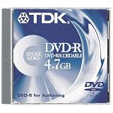 Cheap 1-pack DVD-R Media 4.7GB Single Sided 2.0 Tdk Logo for Authoring
