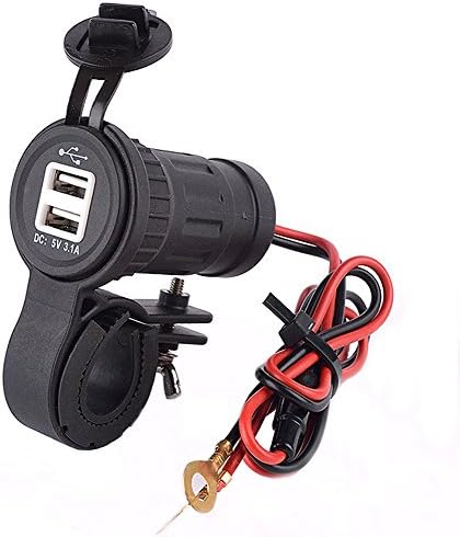 MotoCityTM Motorcycle Dual USB charger waterproof car phone charger 3.1A with stand 12-24V