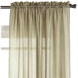50-Inch by 84-Inch Faux Silk Luster Pole Top Panel, Sage by 
