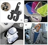 車内 らくらく便利グッズ ４連発!! 【 ①車載シートフック / ②ゴミ箱要らずレジ袋ストッカー / ③小物粘着シート ④傘収納ケース 】