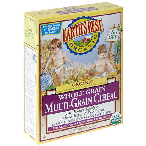 Earth's Best Organic Whole Grain Multi-Grain Cereal, 8-Ounce Boxes (Pack of 12)