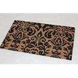 Coir Black Scroll Baroque Doormat