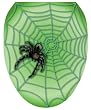 Toilet Tattoos TT-H700-O Spider Web Design, Elongated