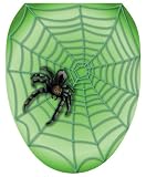 Toilet Tattoos TT-H700-O Spider Web Design, Elongated