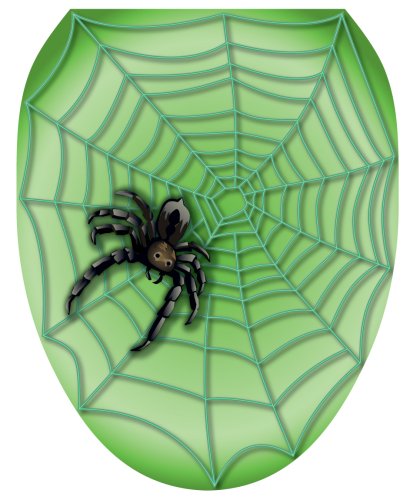 Toilet Tattoos TT-H700-O Spider Web Design, Elongated