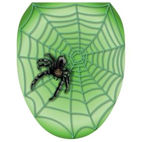 Toilet Tattoos TT-H700-O Spider Web Design, Elongated