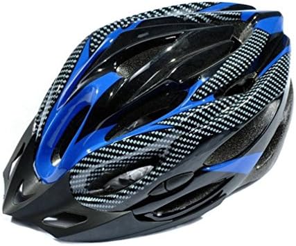 20 Air Vents Sports Road Bicycle Cycling Safety Helmet with Visor Carbon Fiber (Blue)