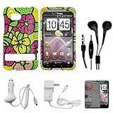 Tropical Rainbow Flower Rhinestone Diamante 2 Piece Protective Crystal Hard ....