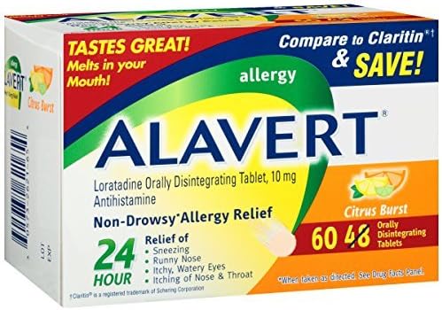 Alavert 24-Hour Non-Drowsy Allergy Relief (60-Count Citrus Burst Flavor Orally Disintegrating Tablets) by Alavert