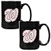 Great American Products MLB Two Piece Black Ceramic Coffee Mug Set