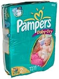 Pampers Baby-Dry Diapers, Size 2, Mega Pack, 72 Diapers