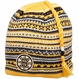 Reebok Boston Bruins Gold Northern Lights Tassel Knit Beanie
