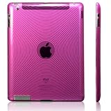 【全3色】iPad 2 用 TPU ケース　渦巻き柄　マゼンタ TPU Case For iPad 2(683-2)