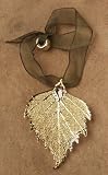 Gold Plated Birch Leaf Ornament - Made with Real Leaf!