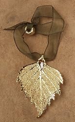 Leaf Ornament - Gold Birch - Actual Leaf!