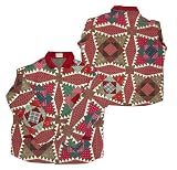 ZK Patchwork Christmas Theme Christmas Yuletide Star Jacket - Reversible SM,MD,LG,XL (CLICK FOR SIZE CHOICE)