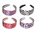 Multi Heart Satin Head Band in blue , pink, black and purple