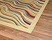 NEW Heatwave Ivory Modern Design Rubber backed durable Area Rug Carpet 3x5