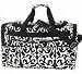 Damask Black White Duffle Cheer Gym Bag 22