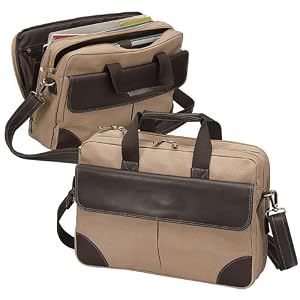 MIX Leather & Canvas Computer Briefcase