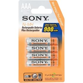 SONY NH-AAA-B4E RECHARGEABLE NIMH BATTERY BLISTER MULTIPACK (AAA 4 PK)-SOBNHAAAB4E
