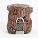 Bits and Pieces-Small Hand Painted Polyresin Garden Fairy House with Lights - Create Your Own Woodland Fairy Village