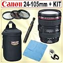 Canon EF 24-105mm f/4 L IS USM Lens + Deluxe Accessory Kit w/5 Y
