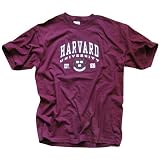 Harvard University T-Shirt, Officially Licensed College Tee, Maroon