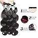 Msbeauty Hair Peruvian Remy Hair Body Wave 3 Bundles Grade 5A Unprocessed Virgin Human Hair Weave Weft Mixed Length(14 16 18) Natural Color Tangle-free
