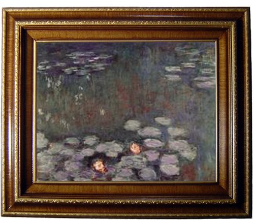 Water Lillies by Monet Framed Canvas Ready-to-Hang 