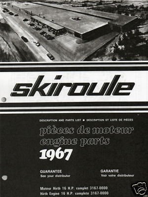 1967 SKIROULE HIRTH ENGINE 16 HP PARTS MANUAL