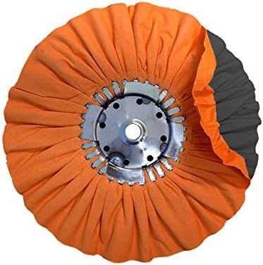 USA Polishing - AIRWAY BUFF 8" DIA X 5/8 Arbor 16PLY Orange/Black