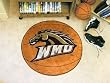 Western Michigan Broncos 29" Round Basketball Floor Mat (Rug)