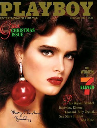 Playboy December 1986 Brooke Shields Gala Christmas Issue