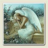 Tile Trivet 784 ~Angel On Bench~ 6 inch x 6 inch