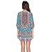 NONO Women Bohemian Neck Tie Floral Print Ethnic Style Shift Dress