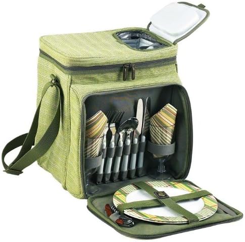 Picnic Basket Backpack Cooler for 2 - Olive Tweed