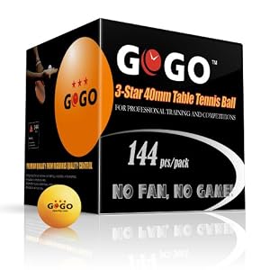 GOGO™ 3-Star 40mm Table Tennis Balls (144-pack), Ping Pong Balls by 