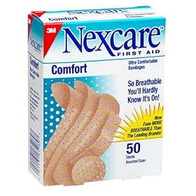 Nexcare Comfort Bandages, Assortment, 50 bandages, Pack of 6