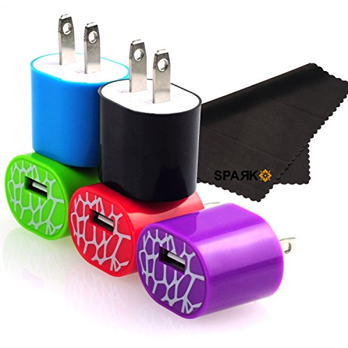 5pcs Zebra USB AC Universal Power Home Wall Travel Charger Adapter for iPhone 6 PLUS 4 4S 5 Samsung HTC Compatible w/ iOS8 ZEBRA EDITION