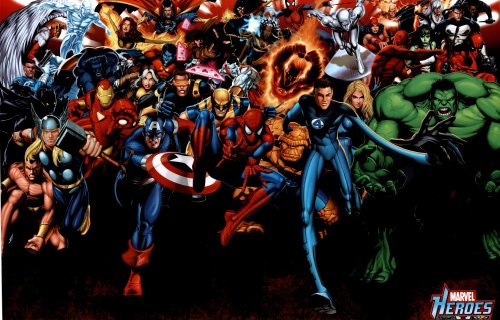 Marvel Heroes (Attack, Huge) Art Poster Print – 39″ X 55″